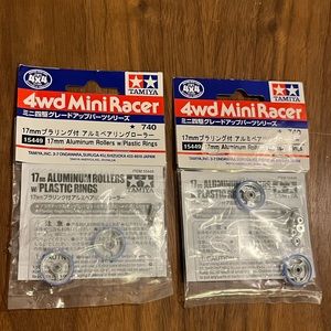 Tamiya Mini 4WD - 15449 - 17mm Aluminum Roller w/Plastic Ring (2 sets)